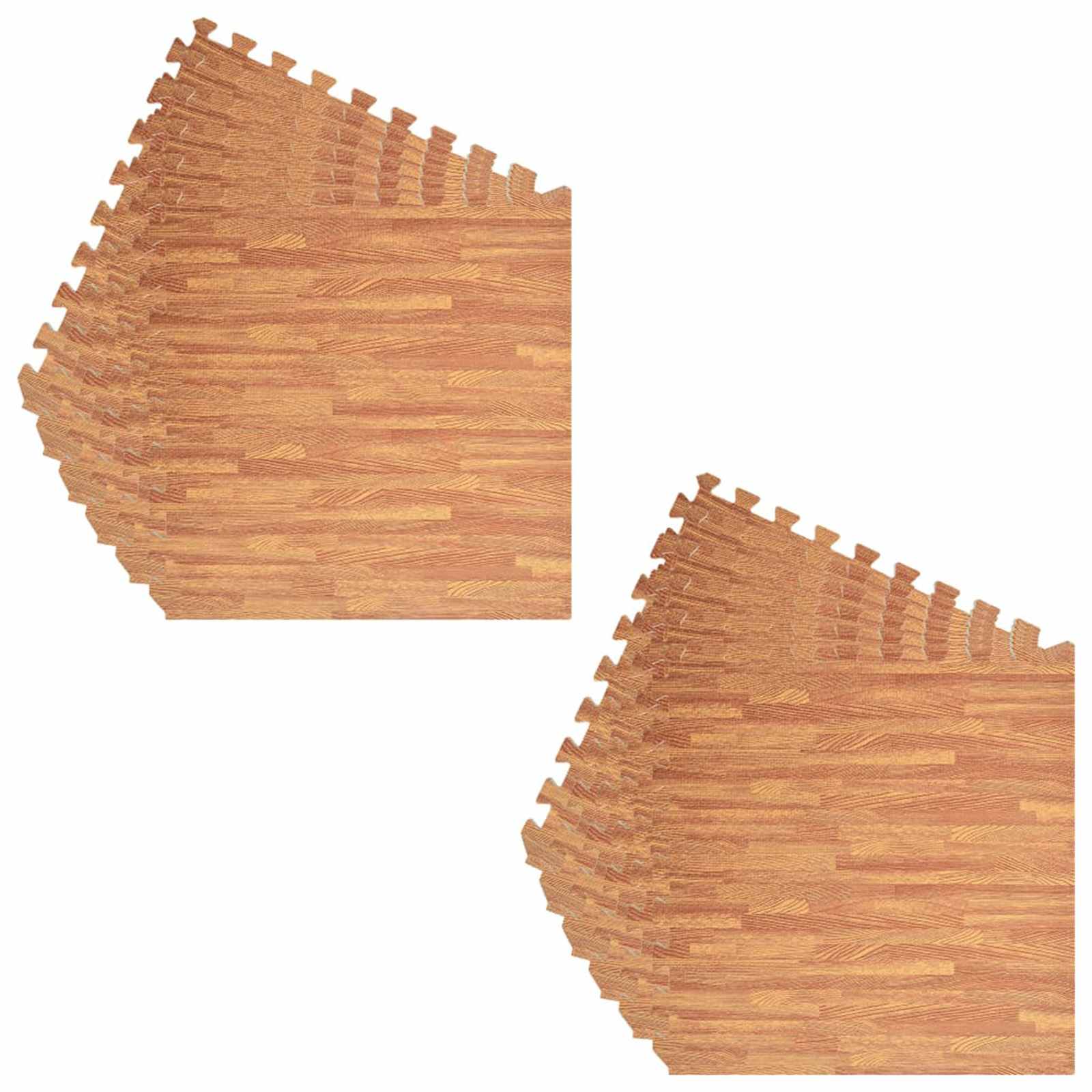 Tappetino per piscina 12 pcs legno 4,32 ㎡ Schiuma EVA