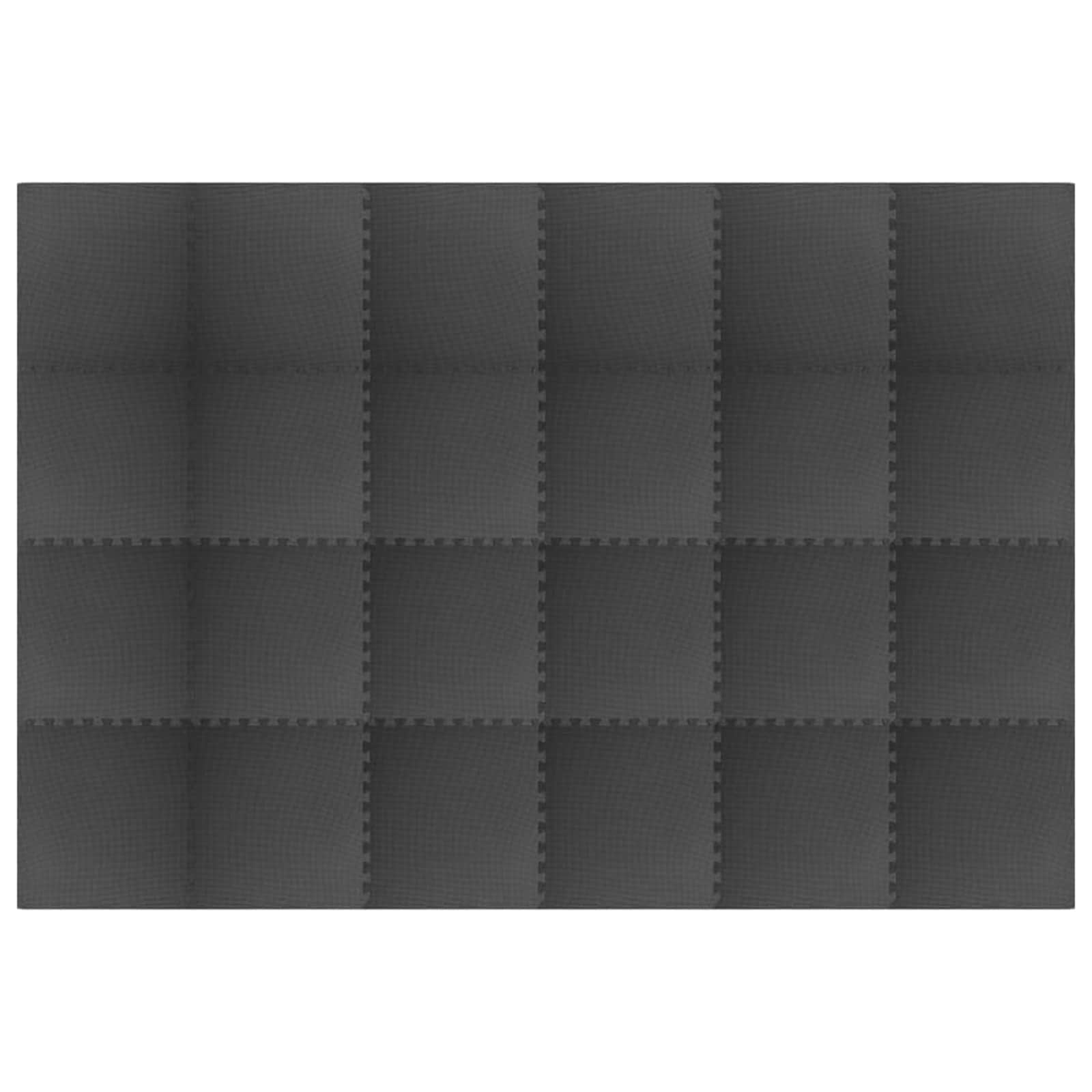 Tappetino per piscina 24 pcs Nero 8,64 ㎡ Schiuma EVA