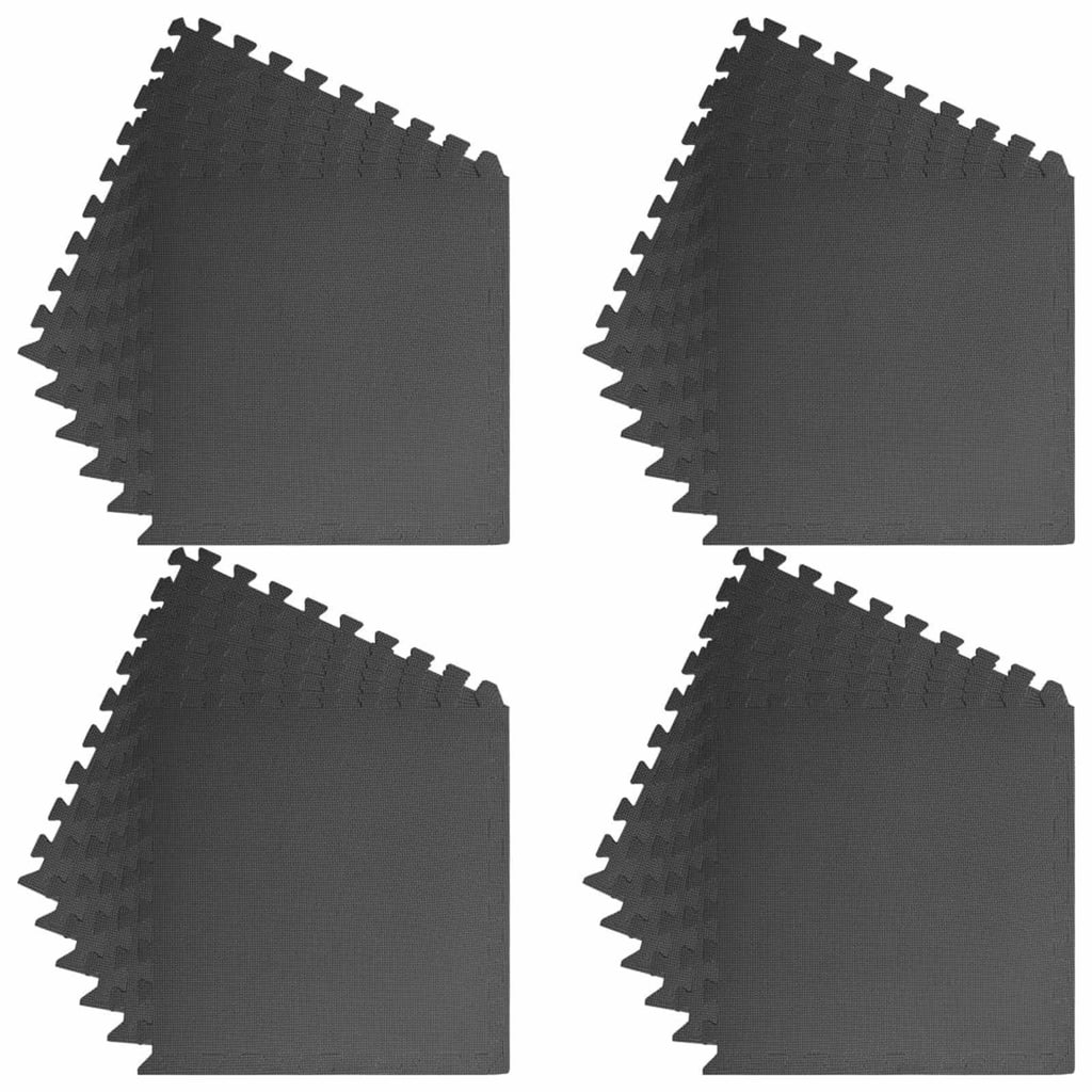 Tappetino per piscina 24 pcs Nero 8,64 ㎡ Schiuma EVA