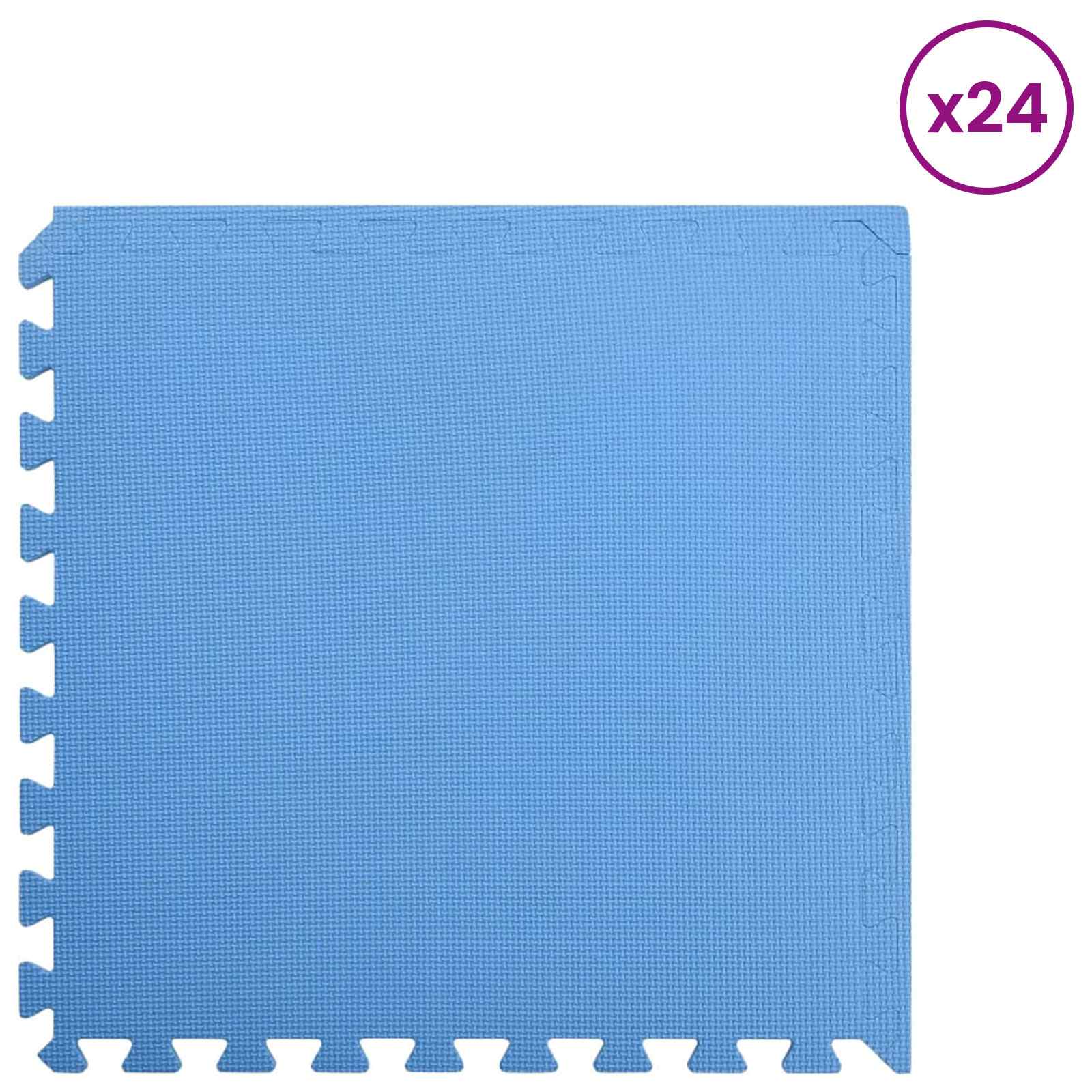 Tappetino per piscina 24 pcs Blu 8,64 ㎡ Schiuma EVA