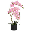 Pianta di Orchidea Artificiale con Vaso Rosa 45 x 15 x 65 cm