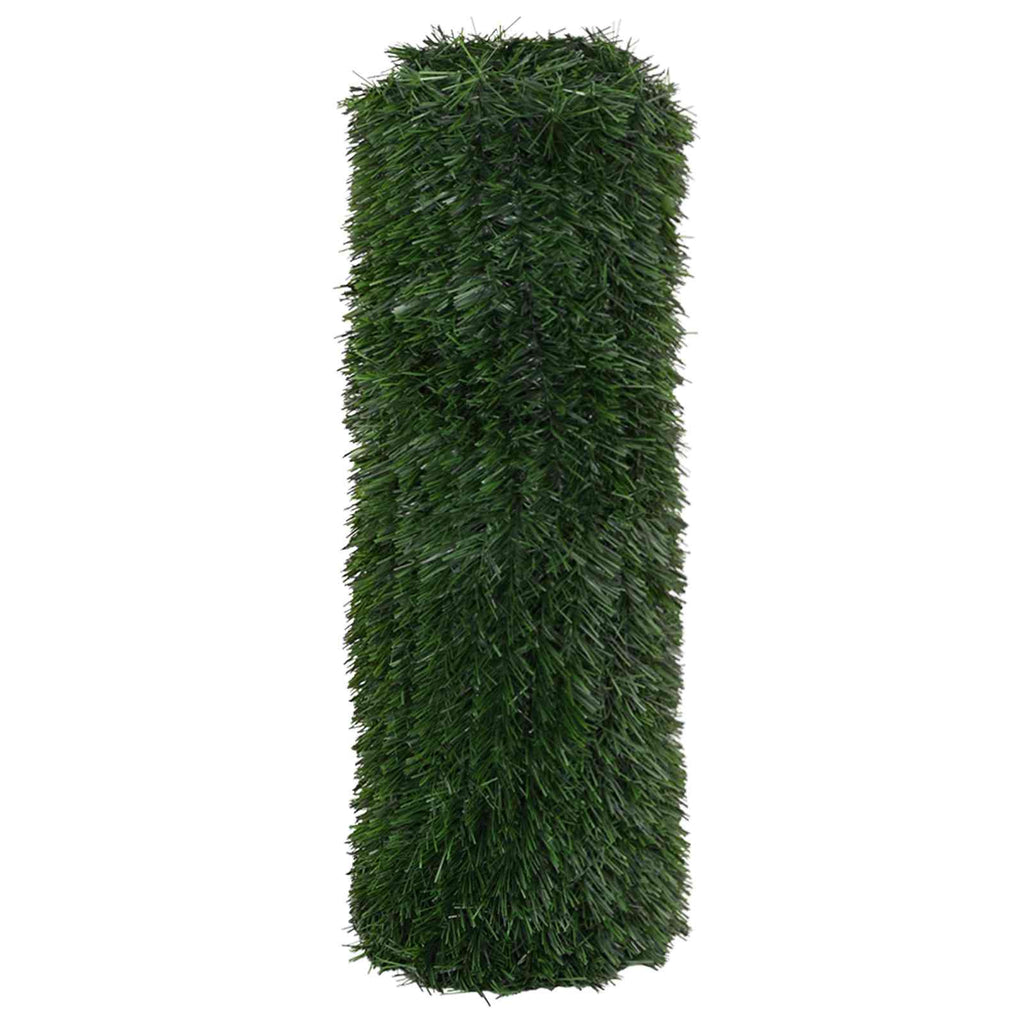 Recinzione Artificiale Verde Scuro 1 x 4 m PVC e Acciaio