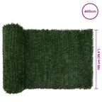 Recinzione Artificiale Verde Scuro 1 x 4 m PVC e Acciaio