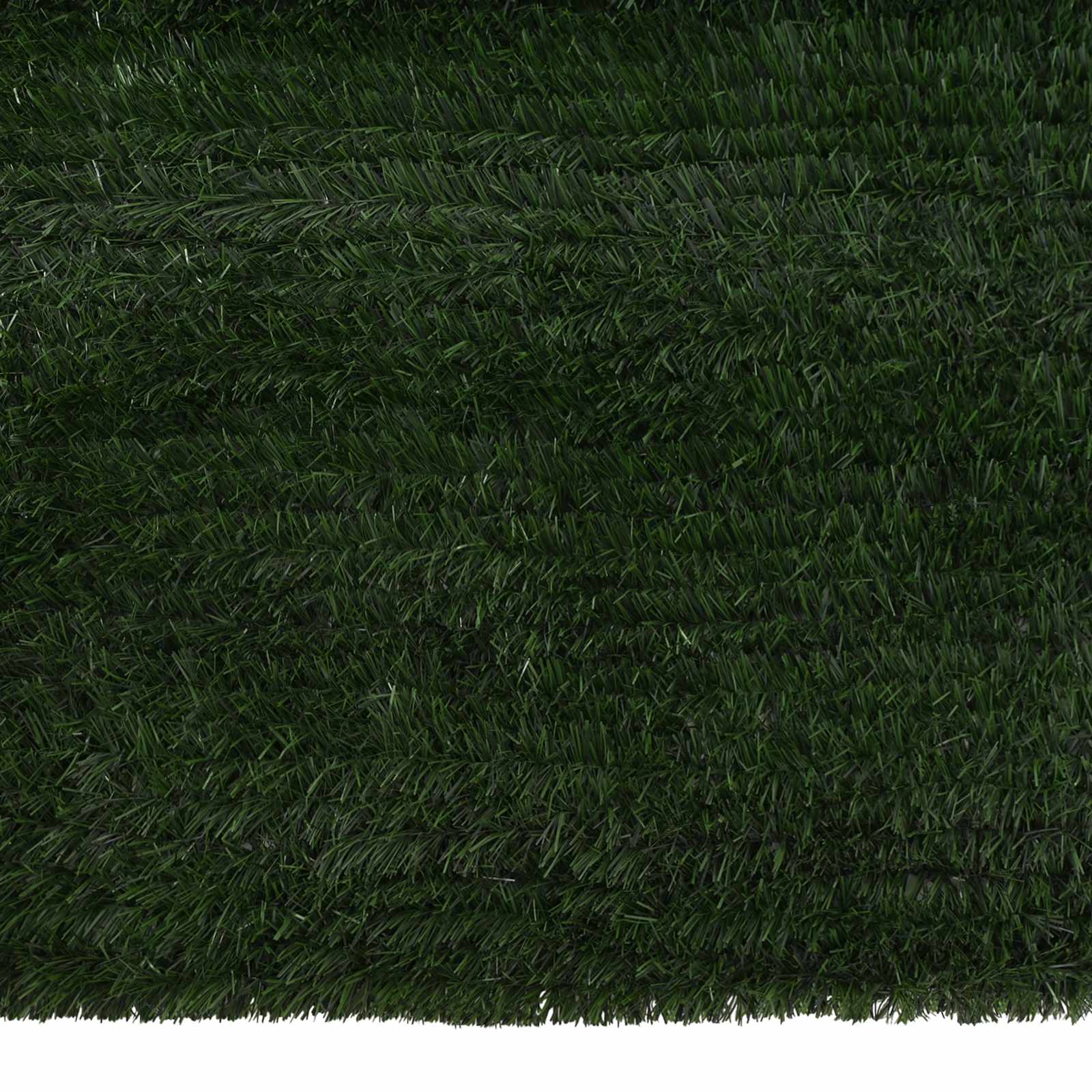 Recinzione Artificiale Verde Scuro 1 x 6 m PVC e Acciaio