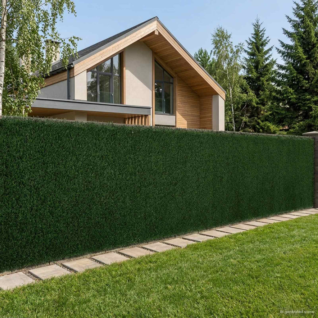 Recinzione Artificiale Verde Scuro 1 x 6 m PVC e Acciaio