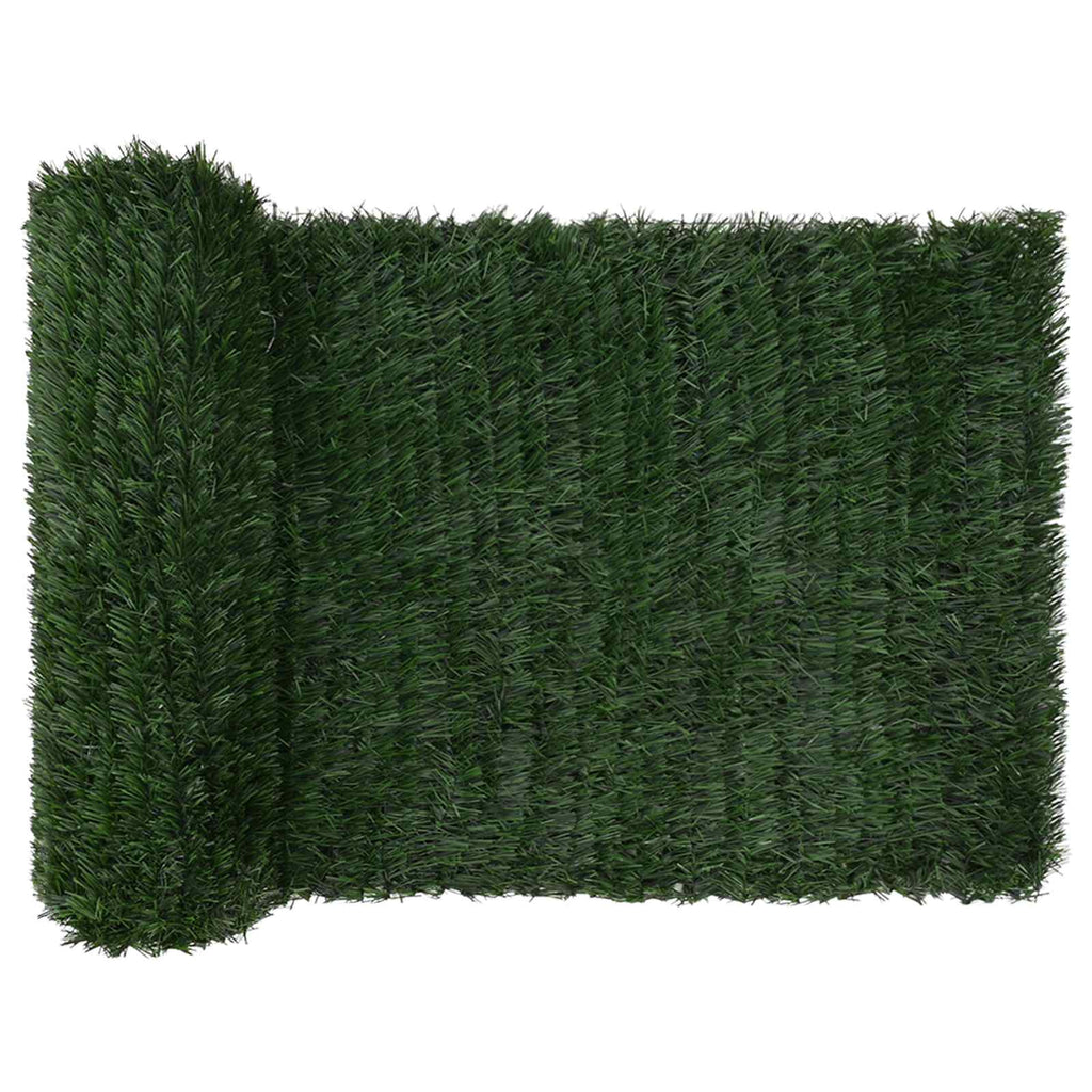 Recinzione Artificiale Verde Scuro 1 x 6 m PVC e Acciaio