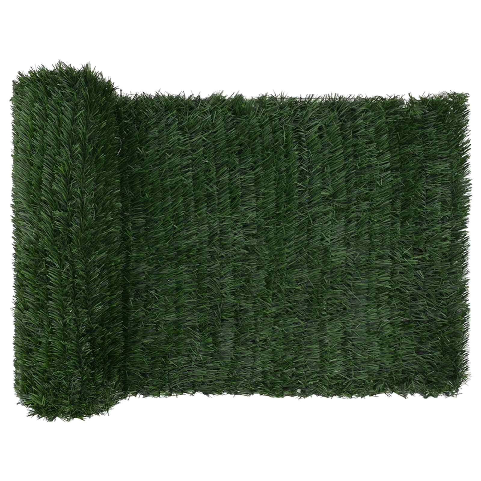 Recinzione Artificiale Verde Scuro 1 x 6 m PVC e Acciaio