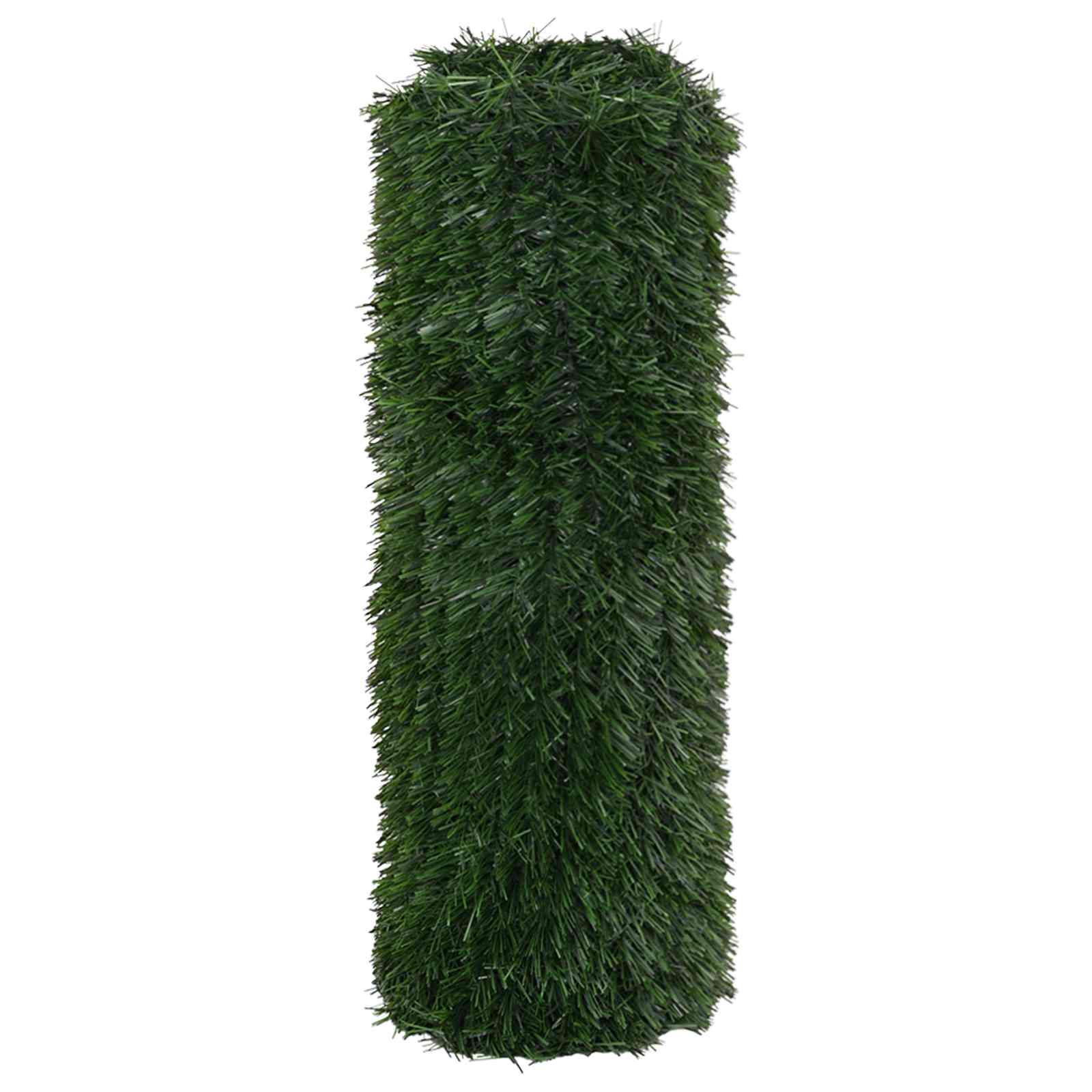 Recinzione Artificiale Verde Scuro 1 x 6 m PVC e Acciaio