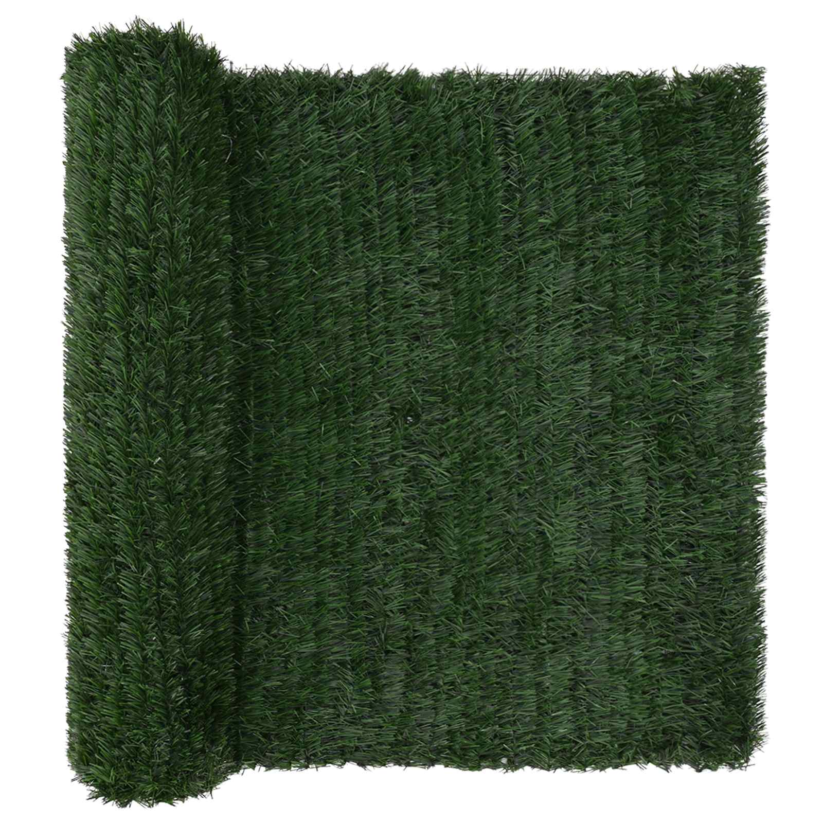 Recinzione Artificiale Verde Scuro 1,5 x 4 m PVC e Acciaio
