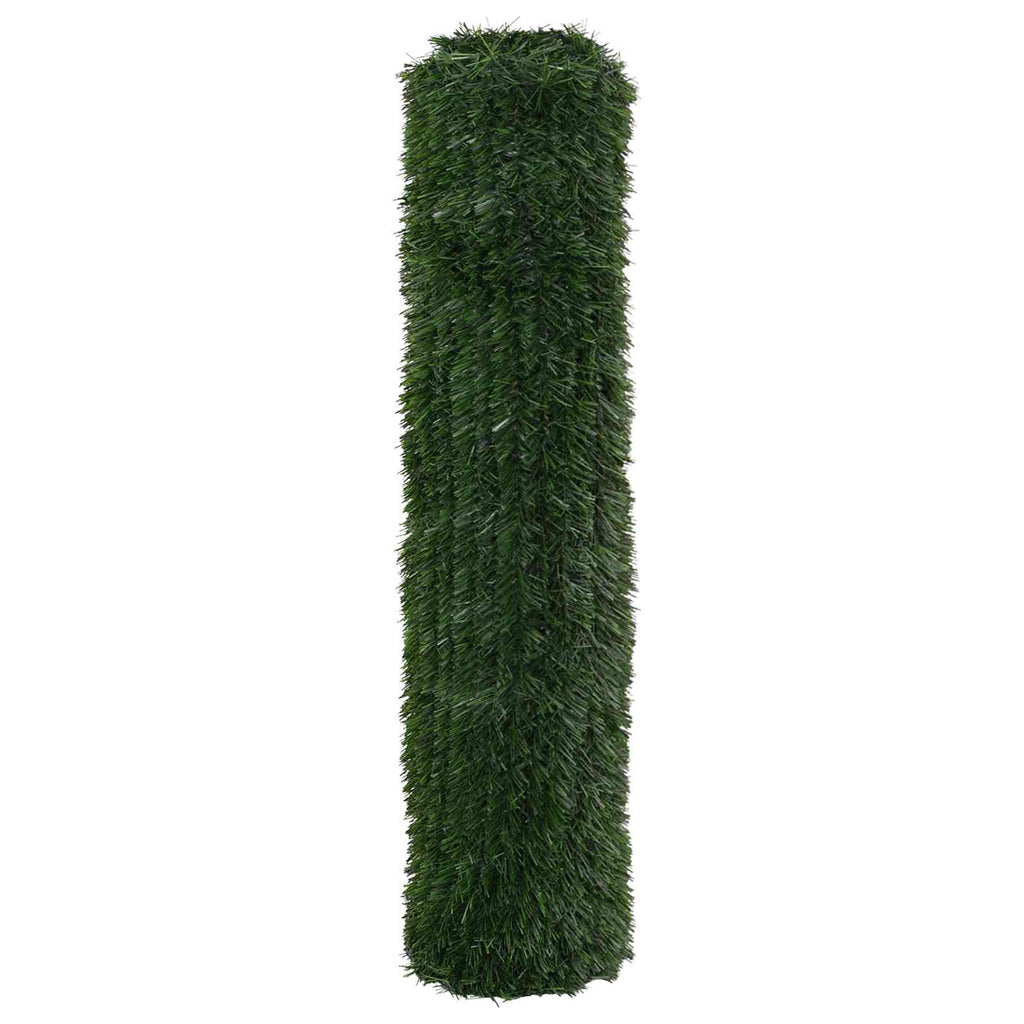 Recinzione Artificiale Verde Scuro 1,5 x 4 m PVC e Acciaio
