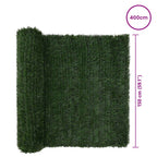 Recinzione Artificiale Verde Scuro 1,5 x 4 m PVC e Acciaio