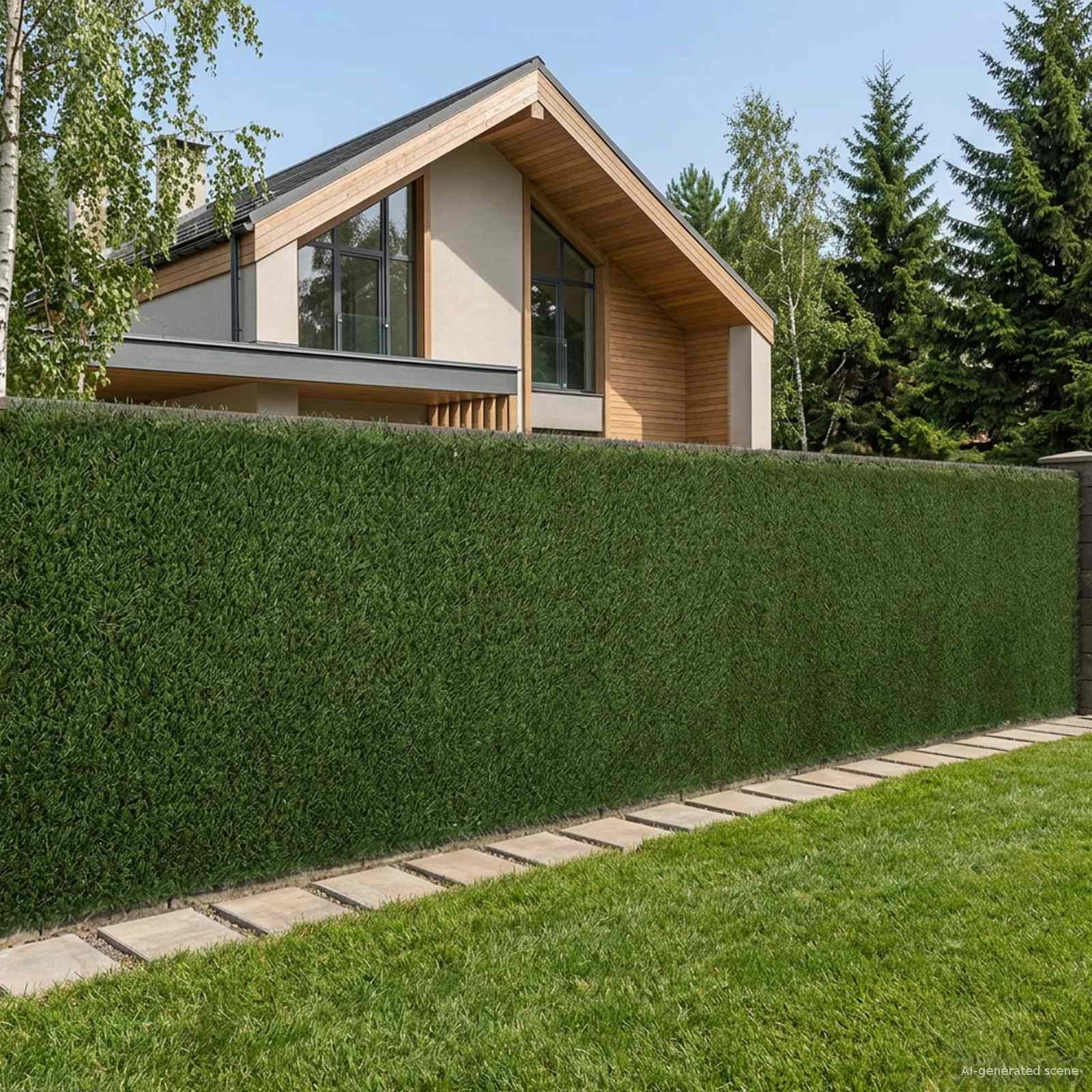 Recinzione Artificiale Verde chiaro 1 x 4 m PVC e Acciaio