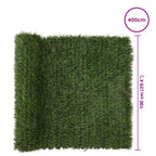 Recinzione Artificiale Verde chiaro 1 x 4 m PVC e Acciaio