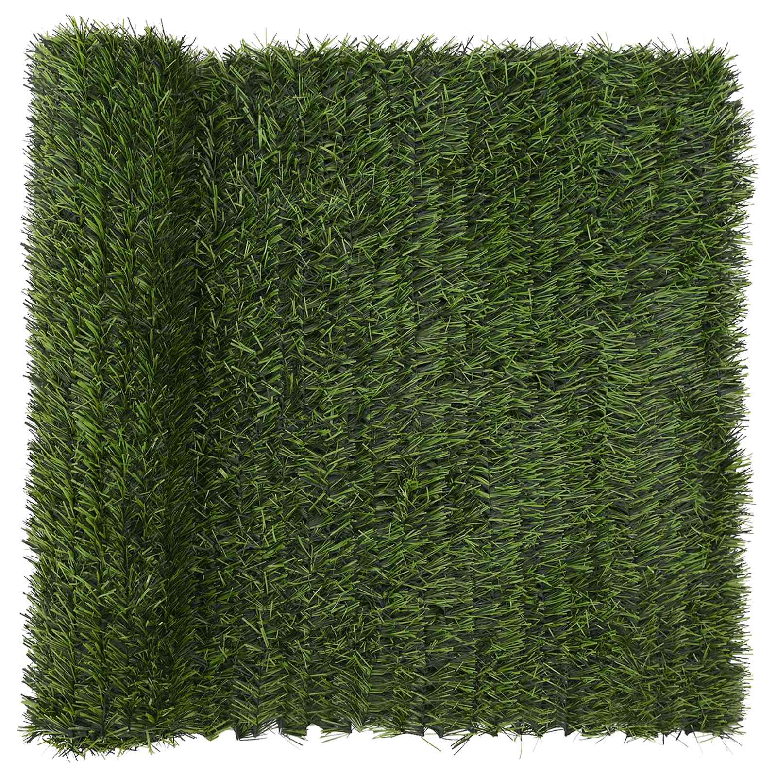 Recinzione Artificiale Verde chiaro 1 x 10 m PVC e Acciaio