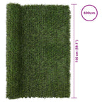 Recinzione Artificiale Verde chiaro 1,5 x 6 m PVC e Acciaio