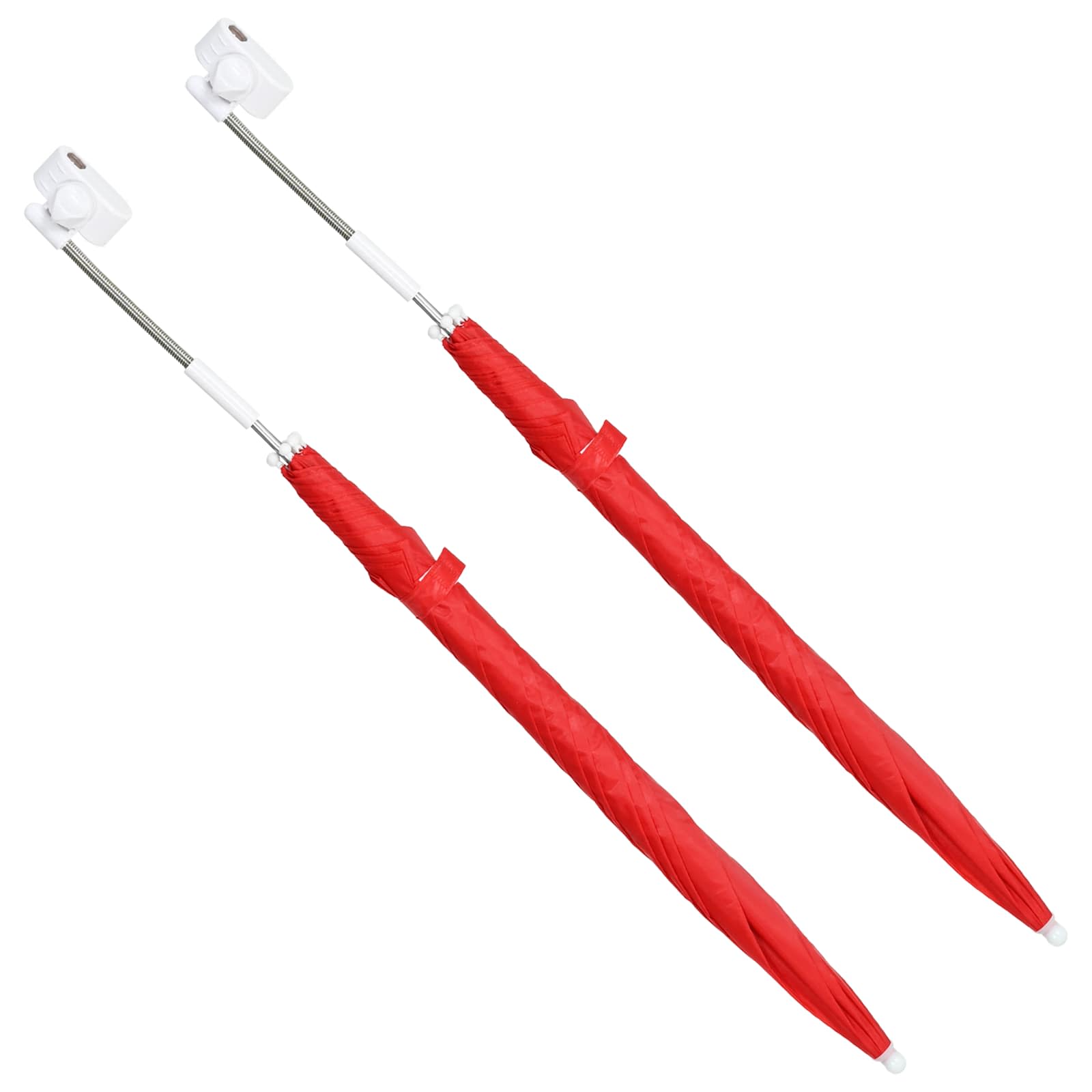 Ombrello con morsetto 2 pcs Rosso mattone Ø 105 x 86 cm