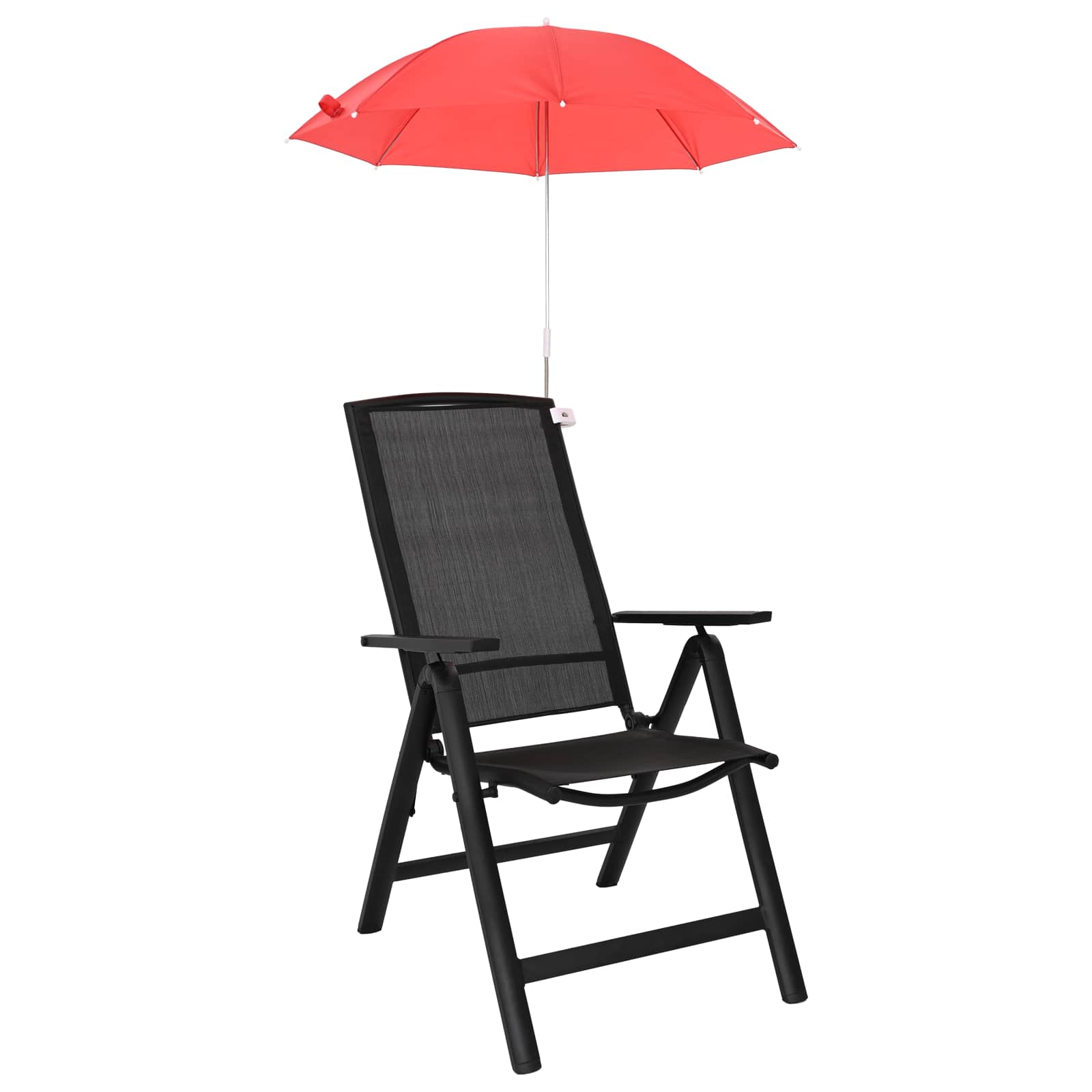 Ombrello con morsetto 2 pcs Rosso mattone Ø 105 x 86 cm