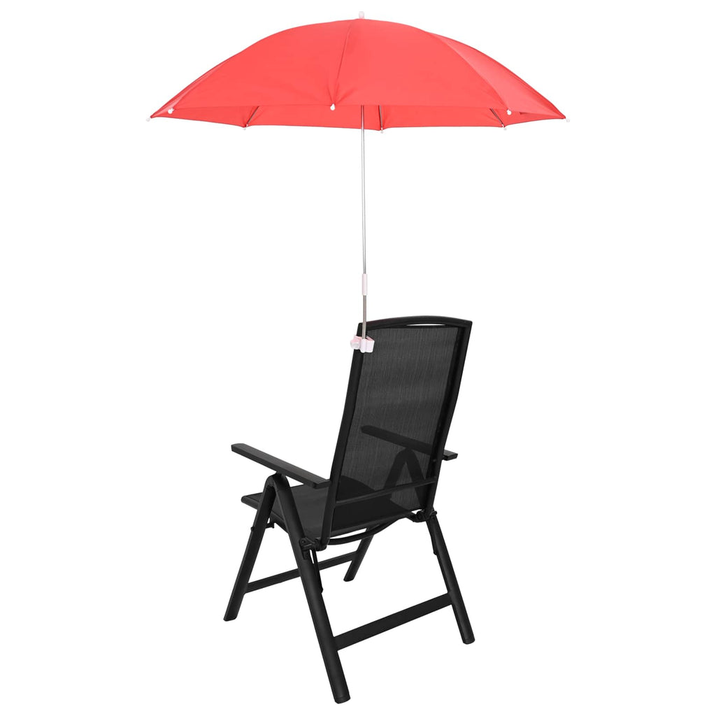 Ombrello con morsetto 2 pcs Rosso mattone Ø 105 x 86 cm