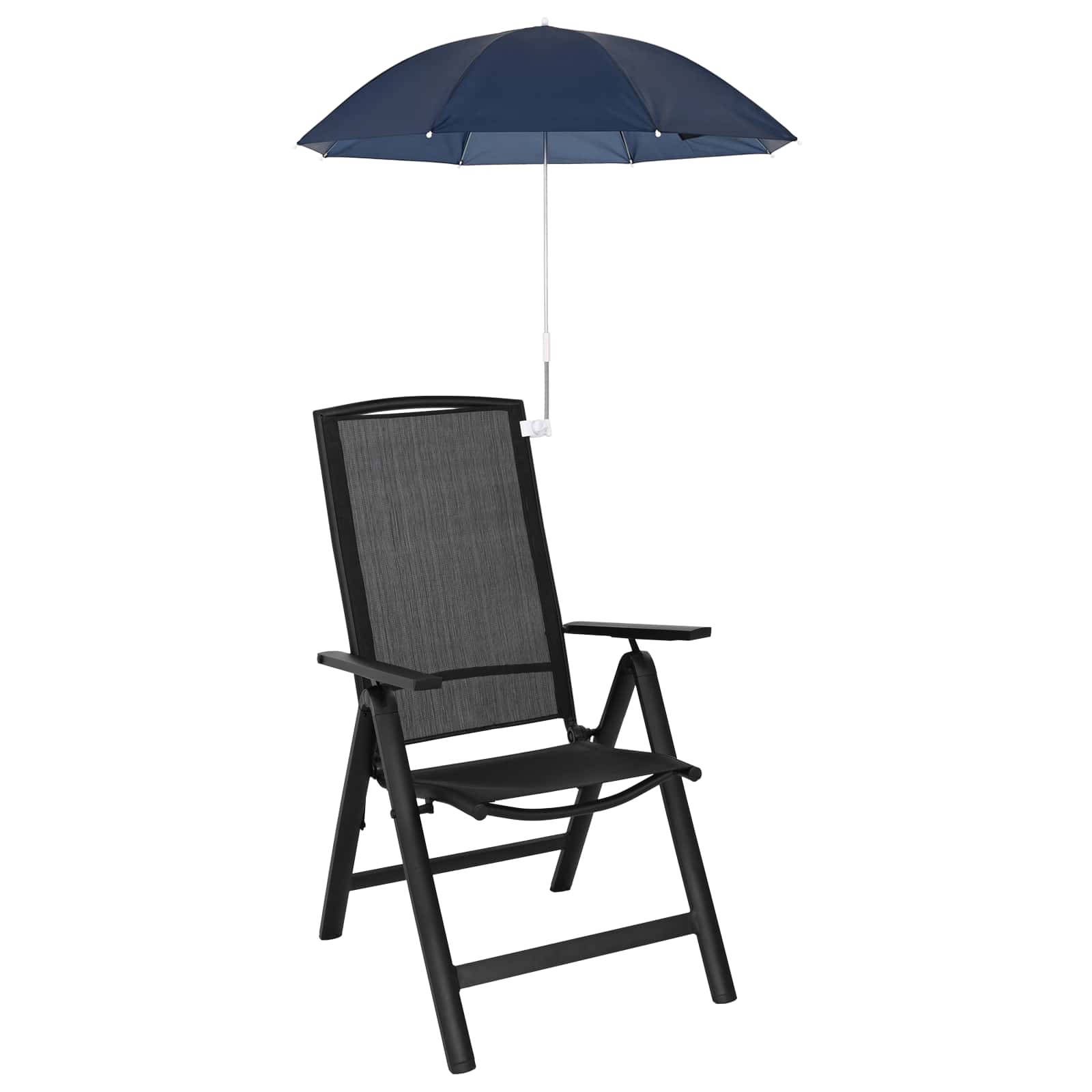 Ombrello con morsetto 2 pcs Blu navy Ø 105 x 86 cm