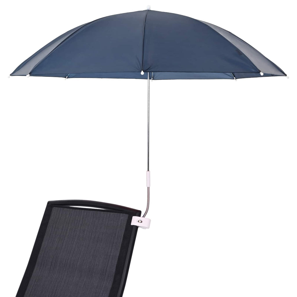 Ombrello con morsetto 2 pcs Blu navy Ø 105 x 86 cm
