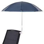Ombrello con morsetto 2 pcs Blu navy Ø 105 x 86 cm