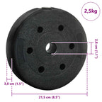 Set di Manubri 2-in-1 40kg Nero e Blu Cemento e sabbia di ferro