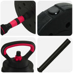 Set di Manubri 4-in-1 40kg Nero e Rosso