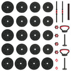 Set di Manubri 4-in-1 40kg Nero e Rosso