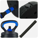 Set di Manubri 4-in-1 40kg Nero e Blu Cemento e sabbia di ferro