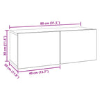 Set mobile TV Montaggio a parete 3 pcs Legno ingegnerizzato