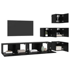 Set mobile TV 6 pcs 80 x 30 x 30 cm Rovere Nero