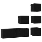 Set mobile TV 5 pcs 100 x 30 x 30 cm Rovere Nero