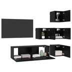 Set mobile TV 5 pcs 100 x 30 x 30 cm Rovere Nero