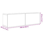 Set mobile TV 5 pcs 100 x 30 x 30 cm Rovere Nero
