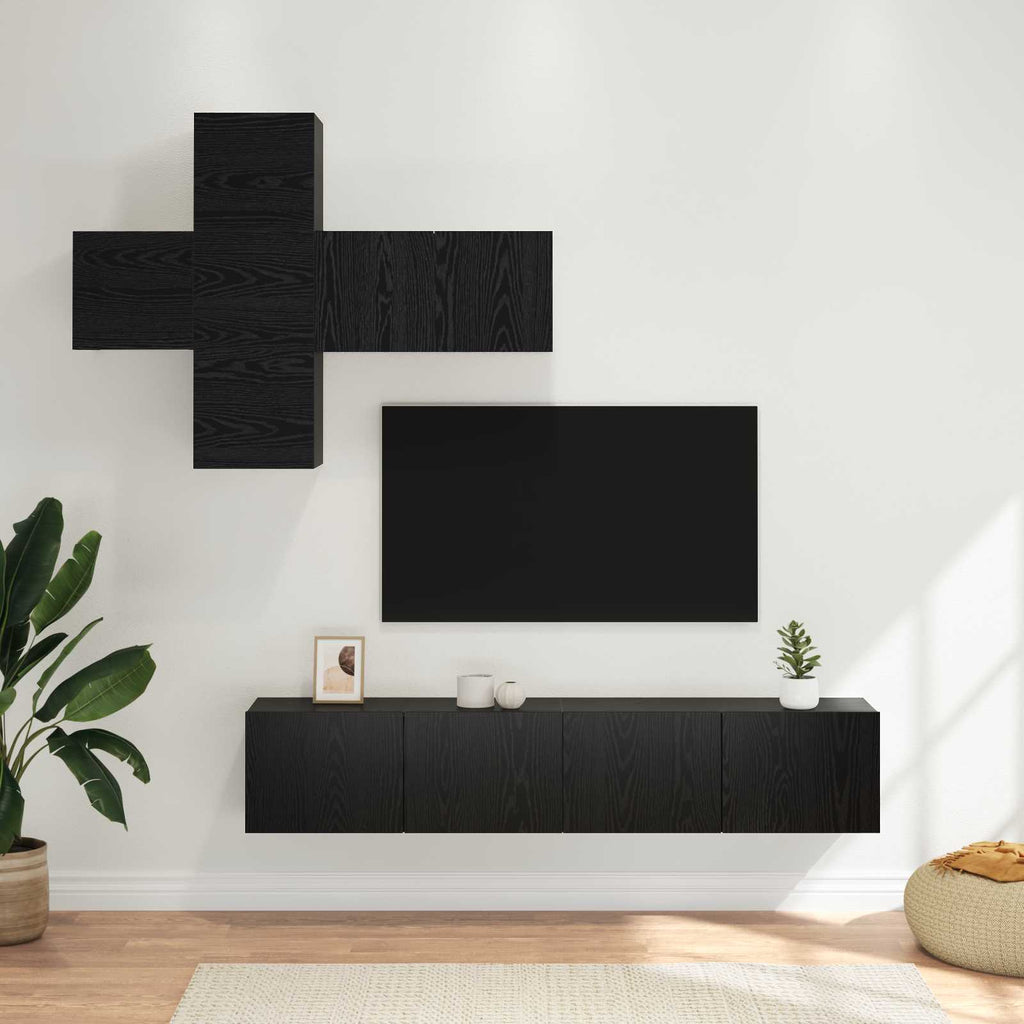 Set mobile TV Montaggio a parete 3 pcs Legno ingegnerizzato