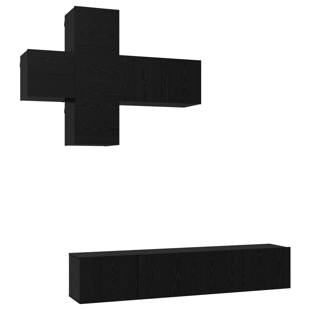 Set mobile TV Montaggio a parete 3 pcs Legno ingegnerizzato