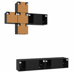 Set mobile TV Montaggio a parete 3 pcs Legno ingegnerizzato