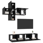 Set mobile TV Montaggio a parete 3 pcs Legno ingegnerizzato