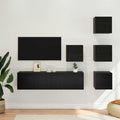 Set mobile TV 6 pcs 60 x 30 x 30 cm Rovere Nero