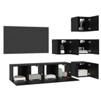 Set mobile TV 6 pcs 60 x 30 x 30 cm Rovere Nero