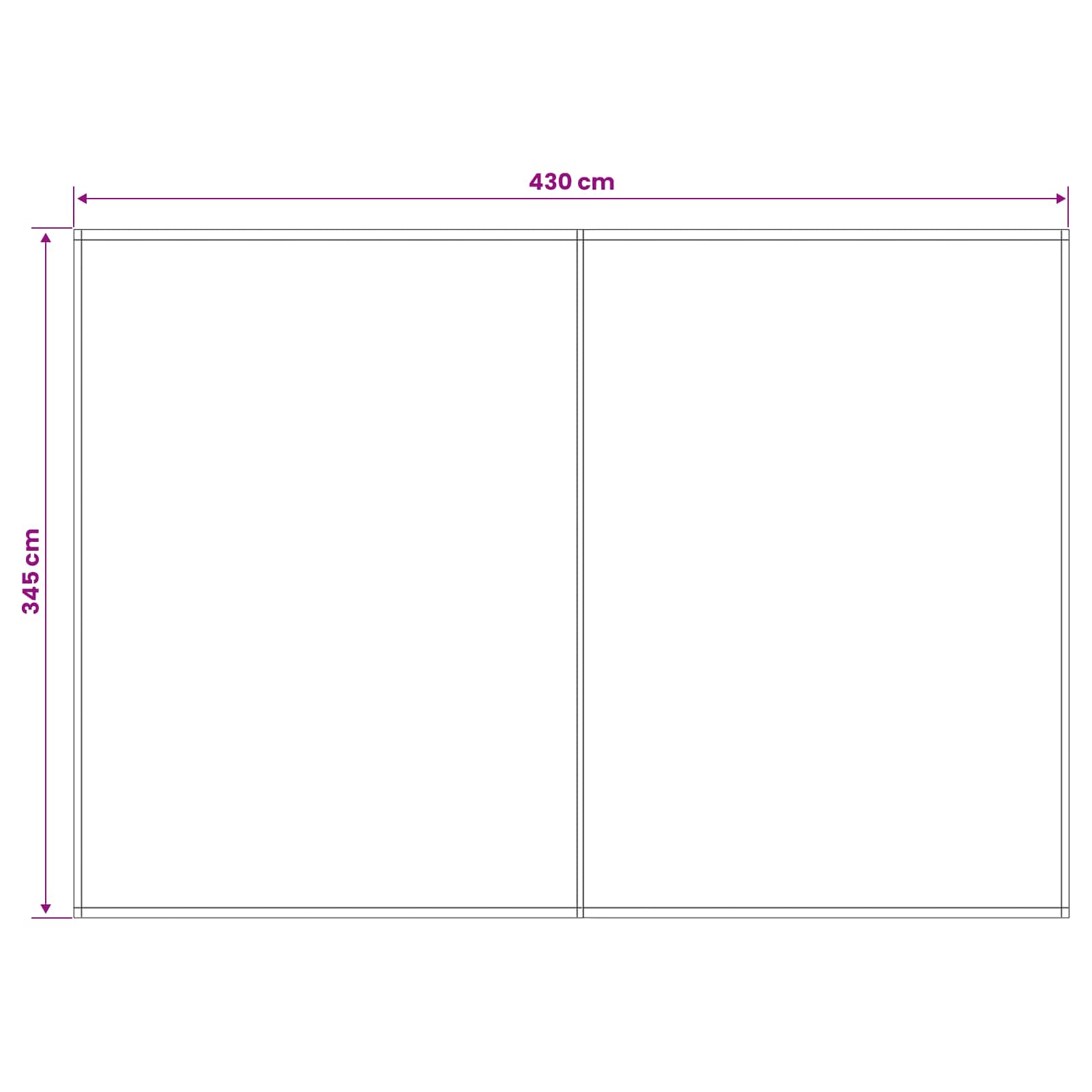 Telo di ricambio per tenda da sole Blu e Bianco 450 × 350 cm