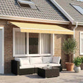 Telo di ricambio per tenda da sole Giallo e Bianco 350 x 250 cm