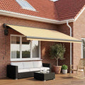 Telo di ricambio per tenda da sole Giallo e Bianco 450 × 300 cm