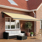 Telo di ricambio per tenda da sole Giallo e Bianco 450 × 300 cm