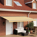 Telo di ricambio per tenda da sole Giallo e Bianco 500 × 300 cm
