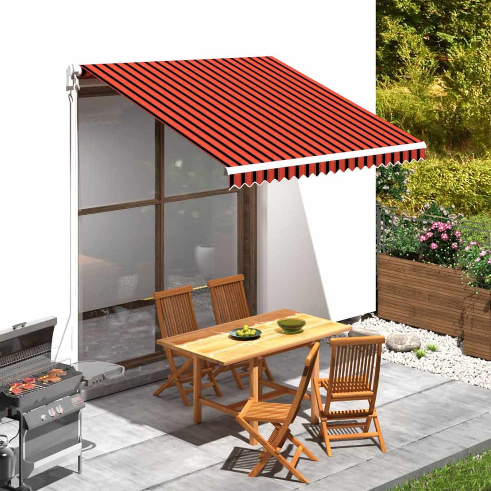 Telo di ricambio per tenda da sole Arancione e Marrone