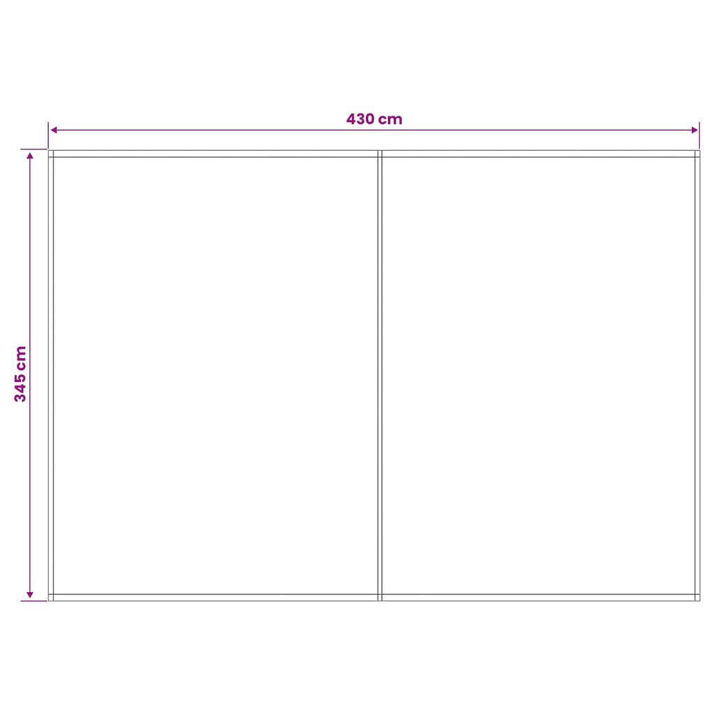 Telo di ricambio per tenda da sole Bianco 450 × 350 cm