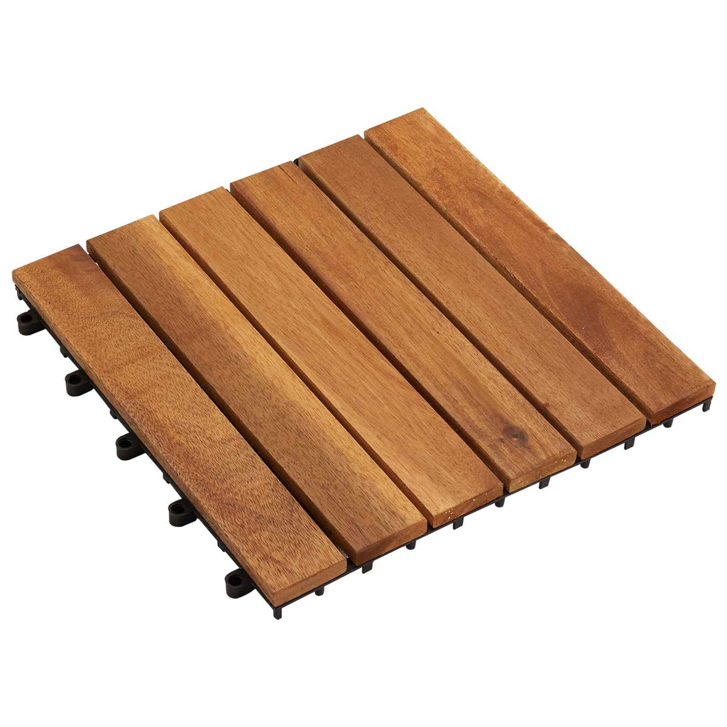 Piastrella per Decking 20 pcs Marrone 30 x 30 cm