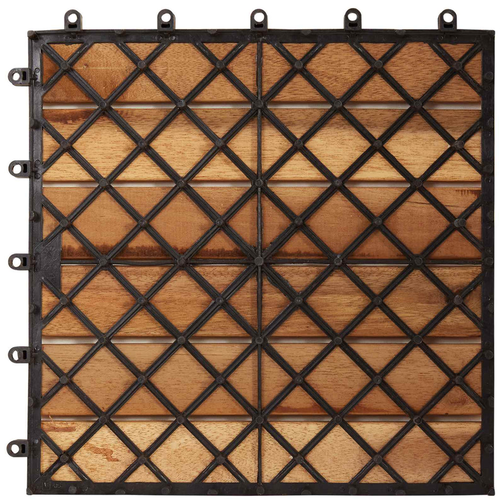 Piastrella per Decking 20 pcs Marrone 30 x 30 cm