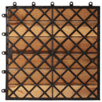 Piastrella per Decking 20 pcs Marrone 30 x 30 cm